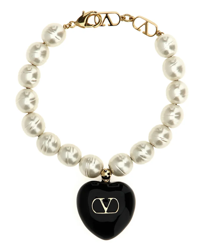 Valentino Garavani Valentino Garavani 'Coeur Royal' Armband White