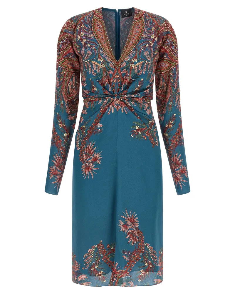 Etro florale gedruckte Kleid Blue