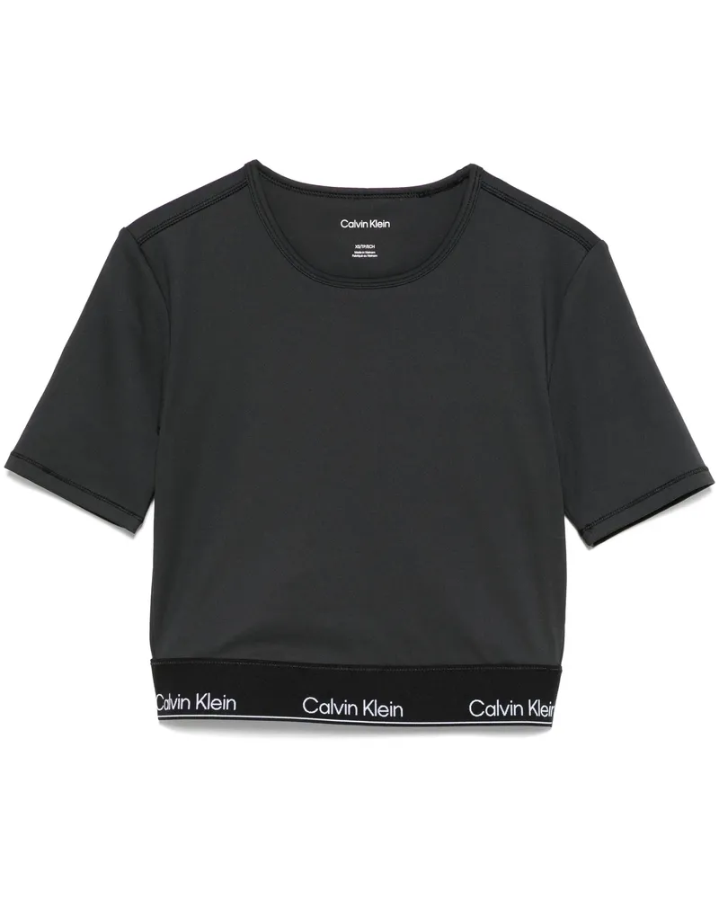Calvin Klein T -Shirt geschnittenes Fitnessstudio Black