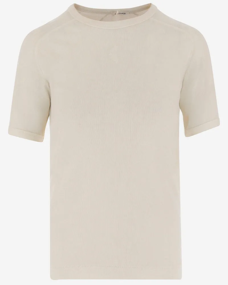 By Malene Birger Von Malene Birger Lyocell Mischt -T -Shirt mit Logo Ivory