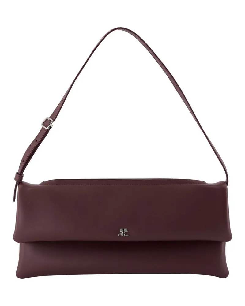 Courrèges Cuff -Beutel -Courreves Leder Burgunderei Burgund