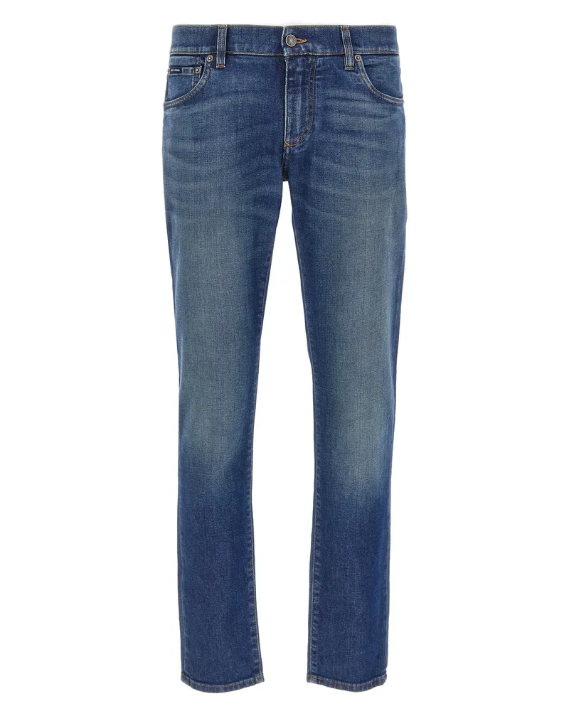 Dolce & Gabbana Logo Stickjeans Blue