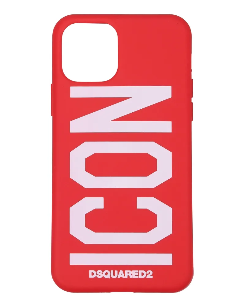Dsquared2 I Handyhülle für I Phone 11 Pro Damens Thermoplastisches Rot -