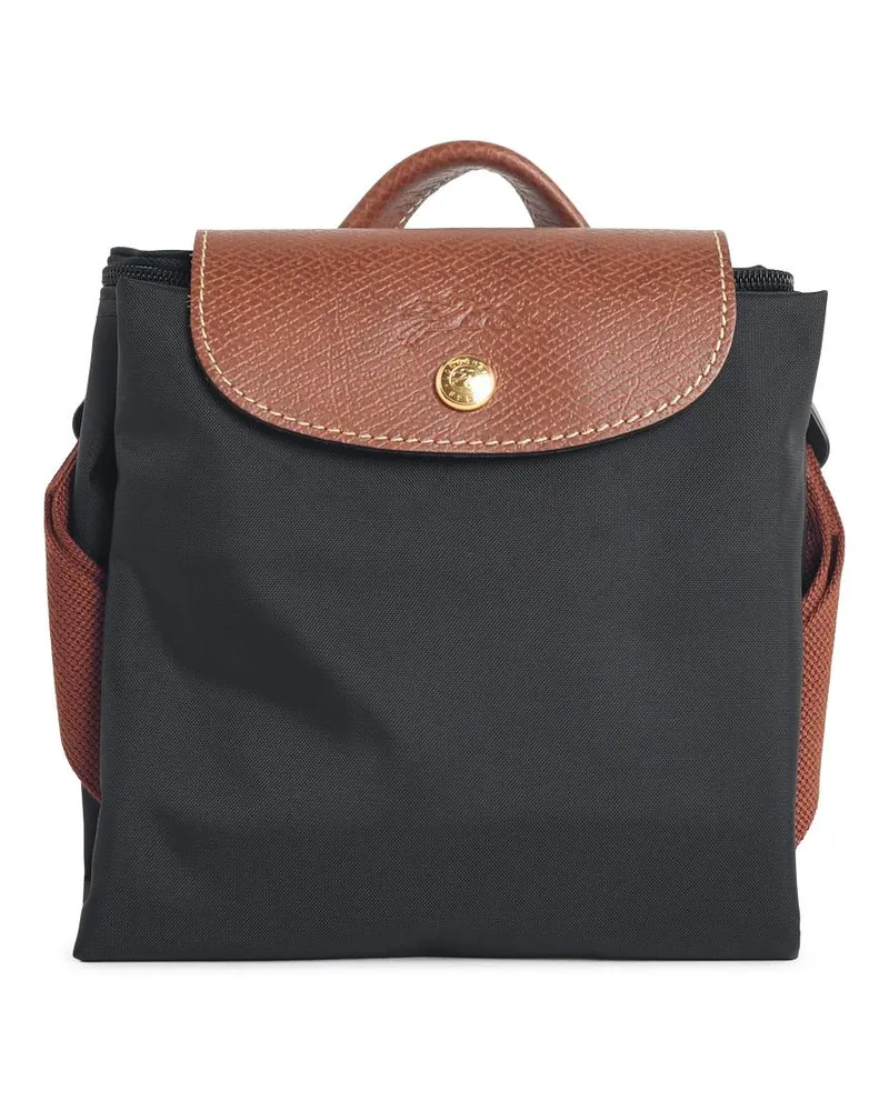 Longchamp M Schwarzer Tela-Rucksack „Le Pliage Original Black