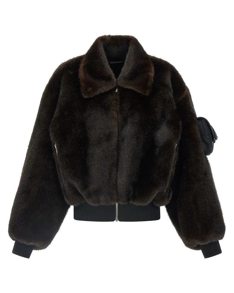 COPERNI Kunstfell-Bomberjacke Brown