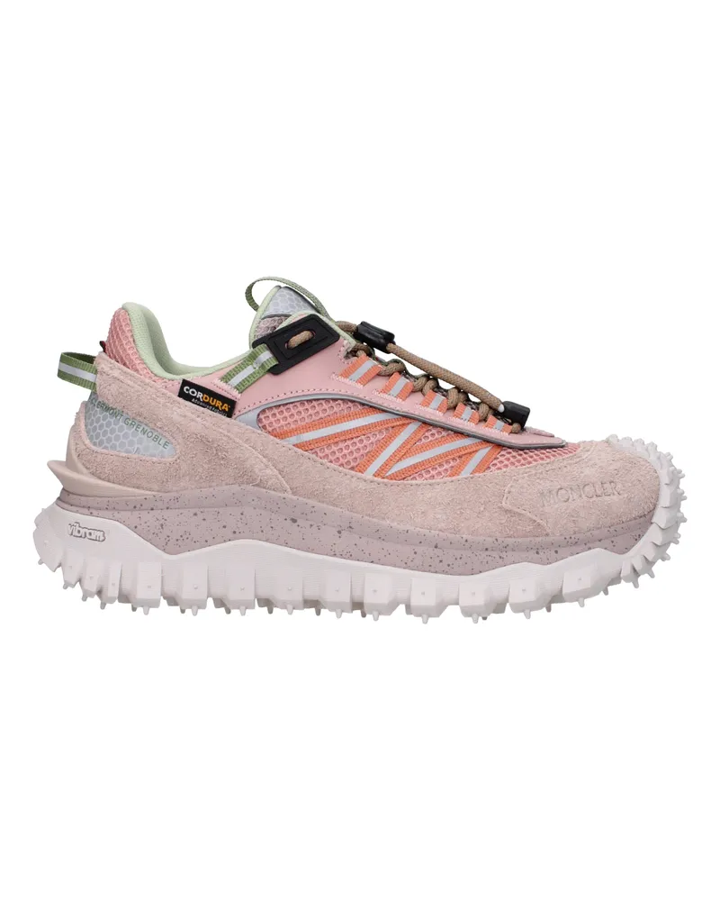 Moncler Sneakers Trailgrip Vibram Damens Wildlederrosa -