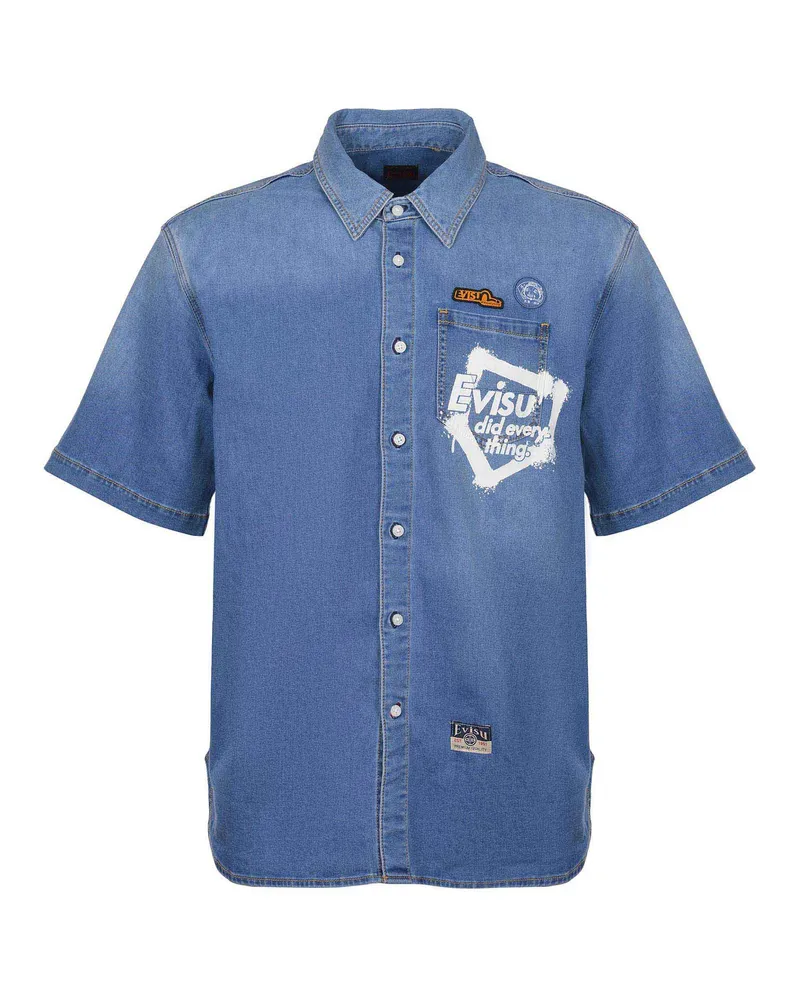 Evisu Hemd aus Jeans Denim