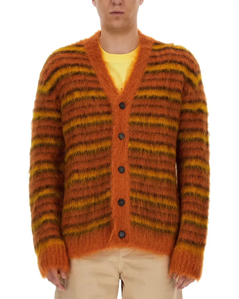 Marni gegen Neck -Strickjacke Multicolour