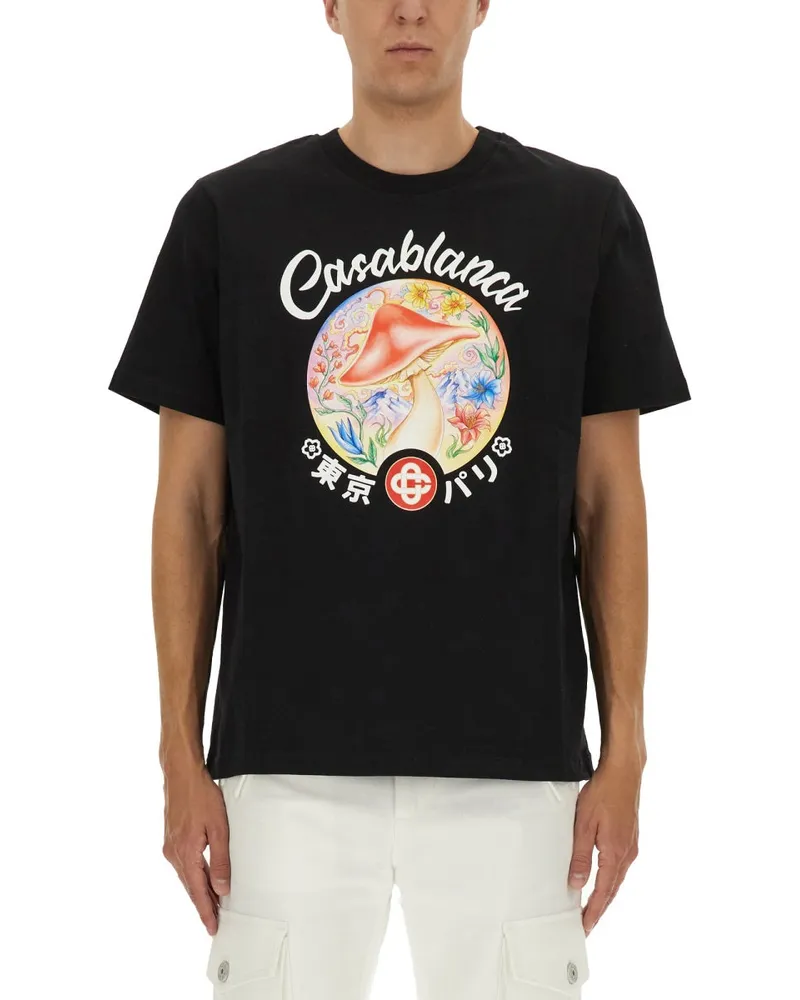 Casablanca Paris T -Shirt mit Druck Multicolour