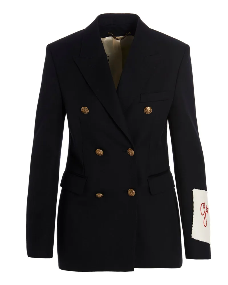 Golden Goose Golden Gans Doppelbrust -Blazerjacke Blue