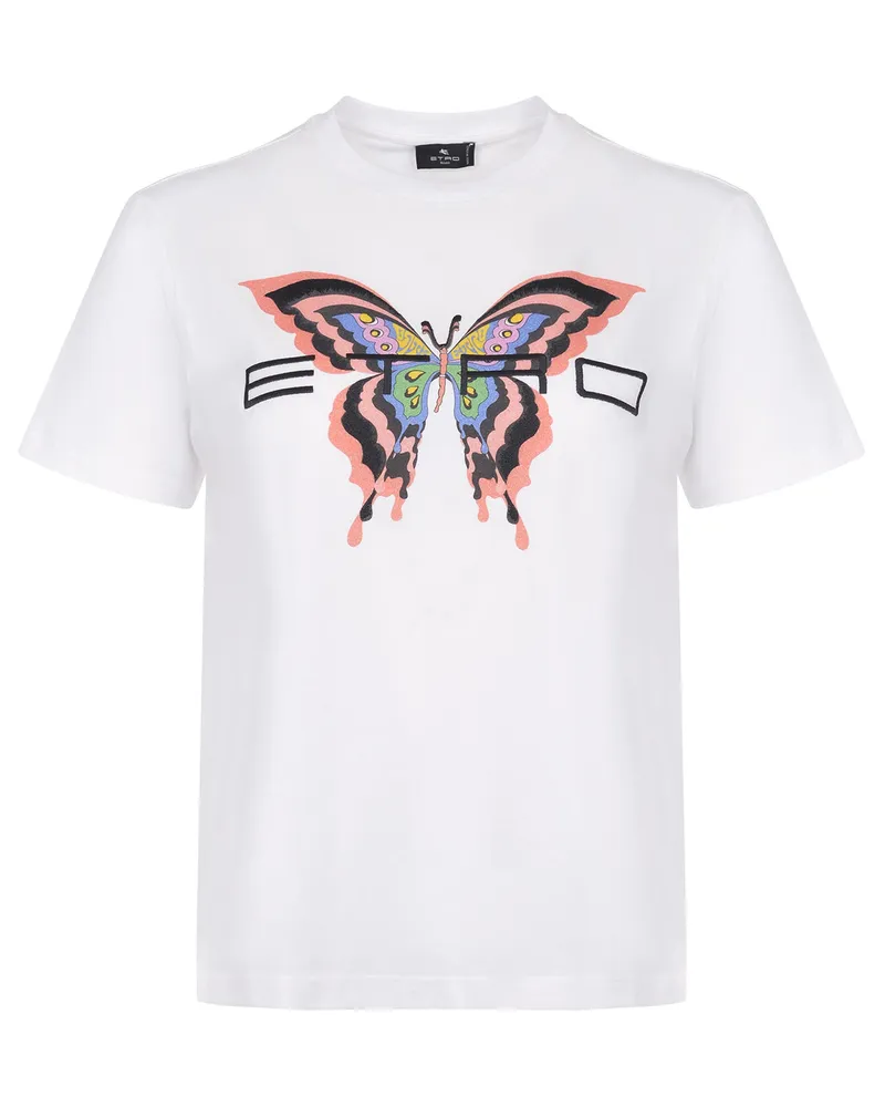 Etro T -Shirt aus Baumwolle White