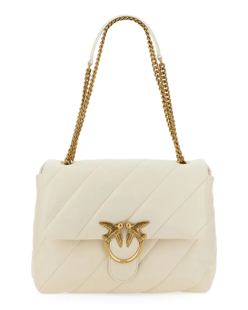 Pinko Big Love Puff Maxi Quilt" Tasche White
