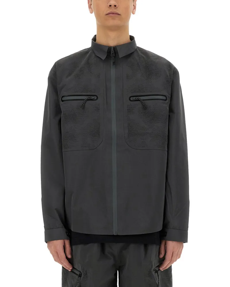 Alpha Industries Laser Cut Hemd Grey