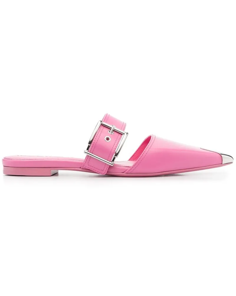 Alexander McQueen Alexander MC Queen beendete Ledermaultiere Pink