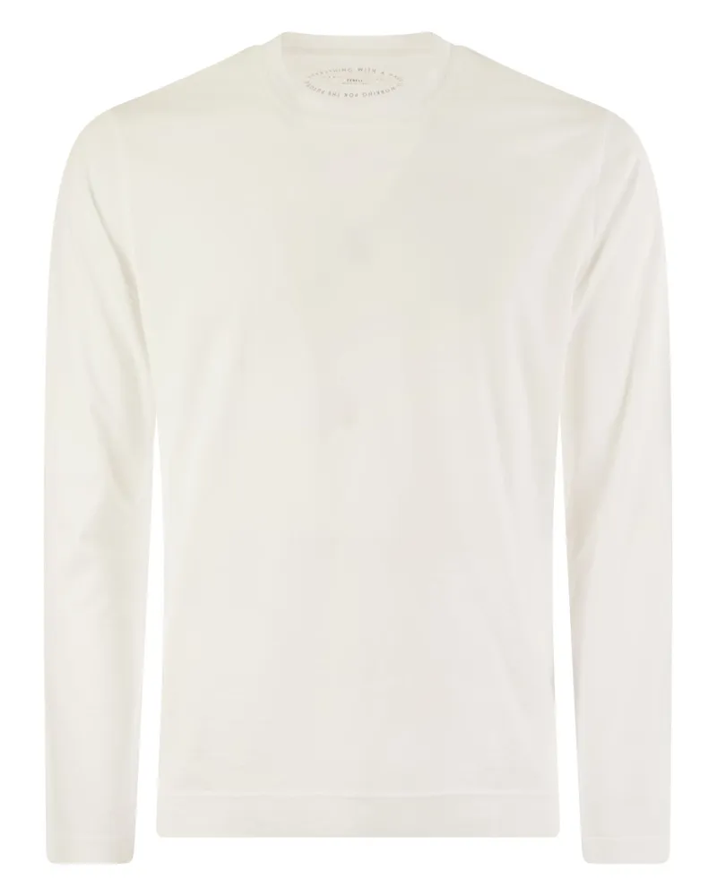 Fedeli Extreme langhältige Giza -Baumwoll -T -Shirt White