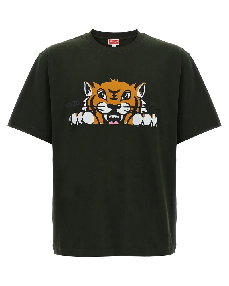 Kenzo Kenzo Happy Tiger' T -Shirt Green