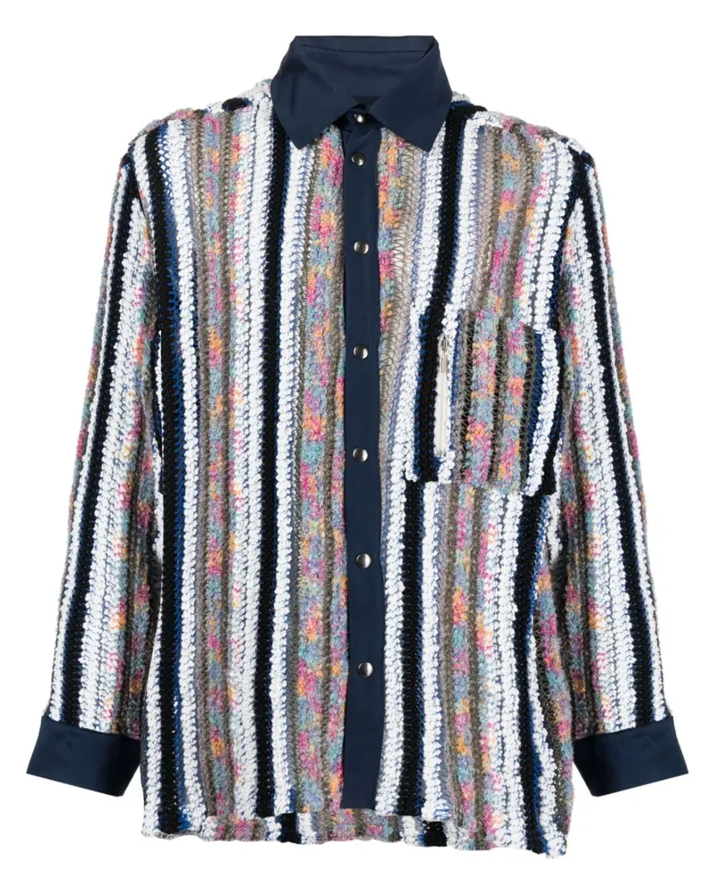VITELLI Leinenmisch -Baumwollhemd Multicolour