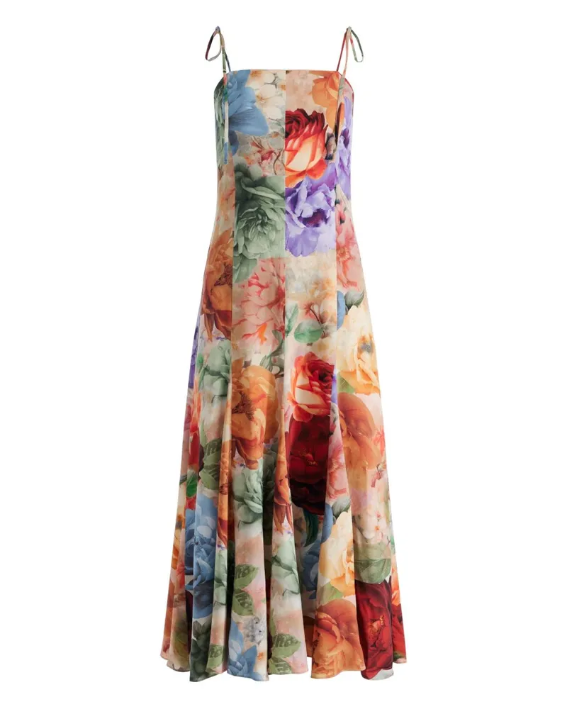 Alice + Olivia Jeannette Midi Kleid Multicolour