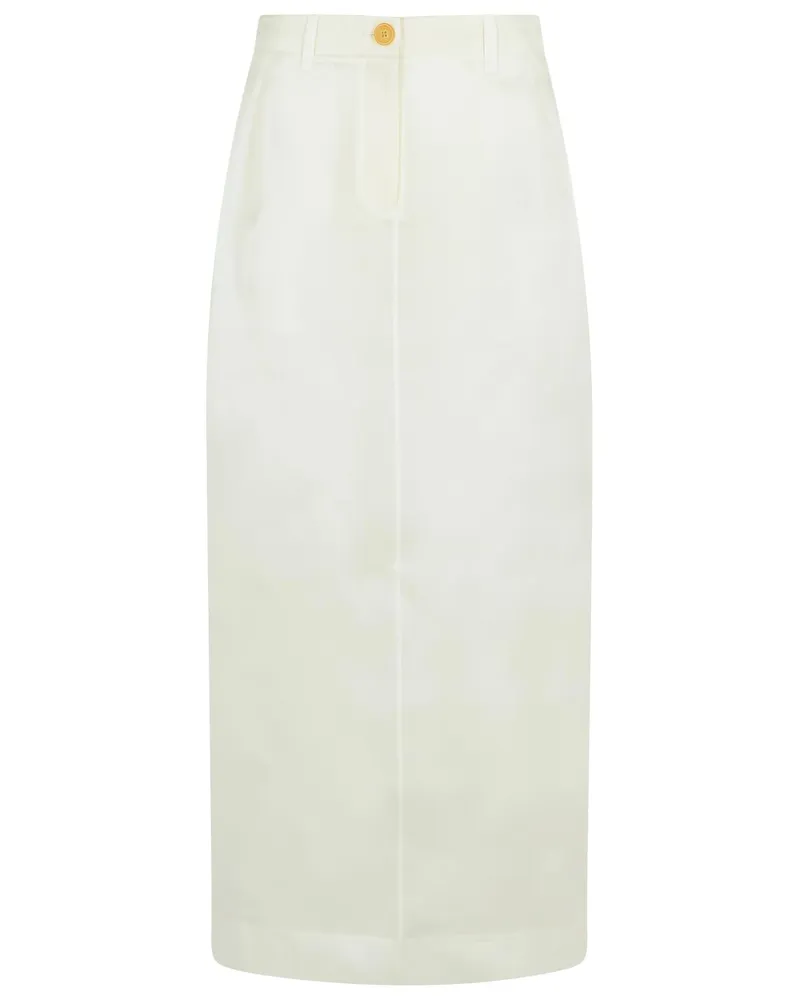 KHAITE Lucian' weißer Seidenrock White