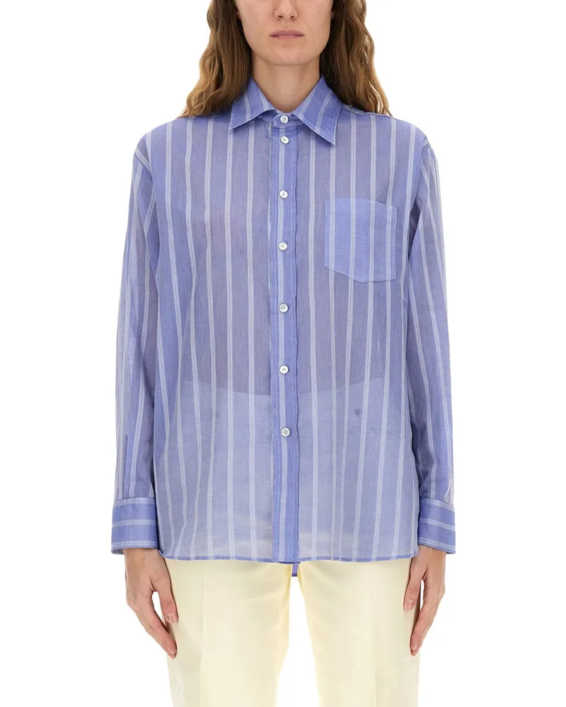 Etro gestreiftes Baumwollhemd Baby