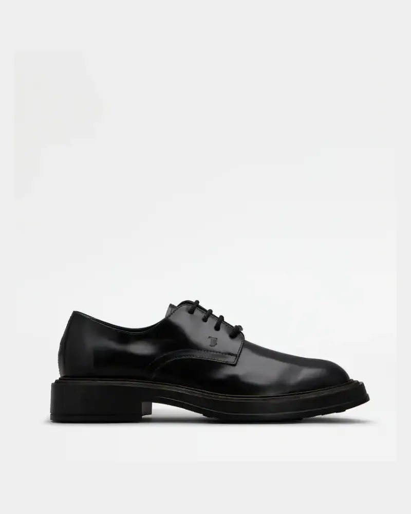 TOD'S Tod 's Leder Schnürung Black