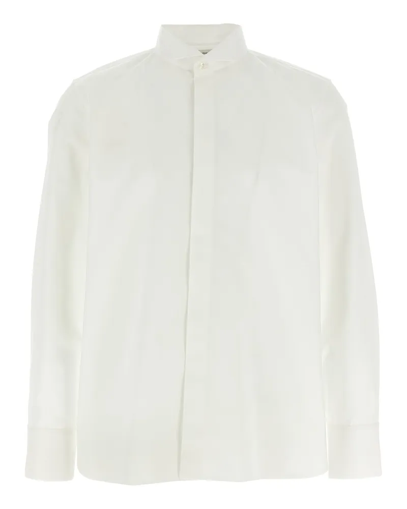 Saint Laurent Hemd mit Klappkragen White