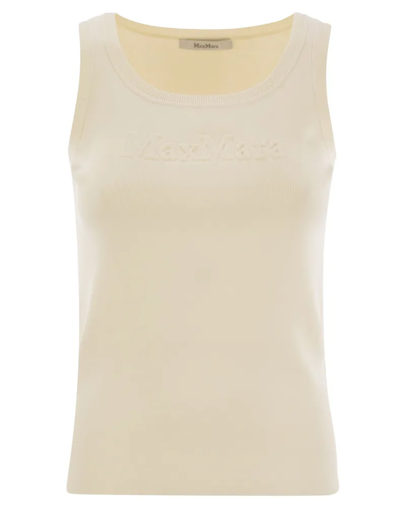 Max Mara Pentola Viscose Crepe Top Ivory