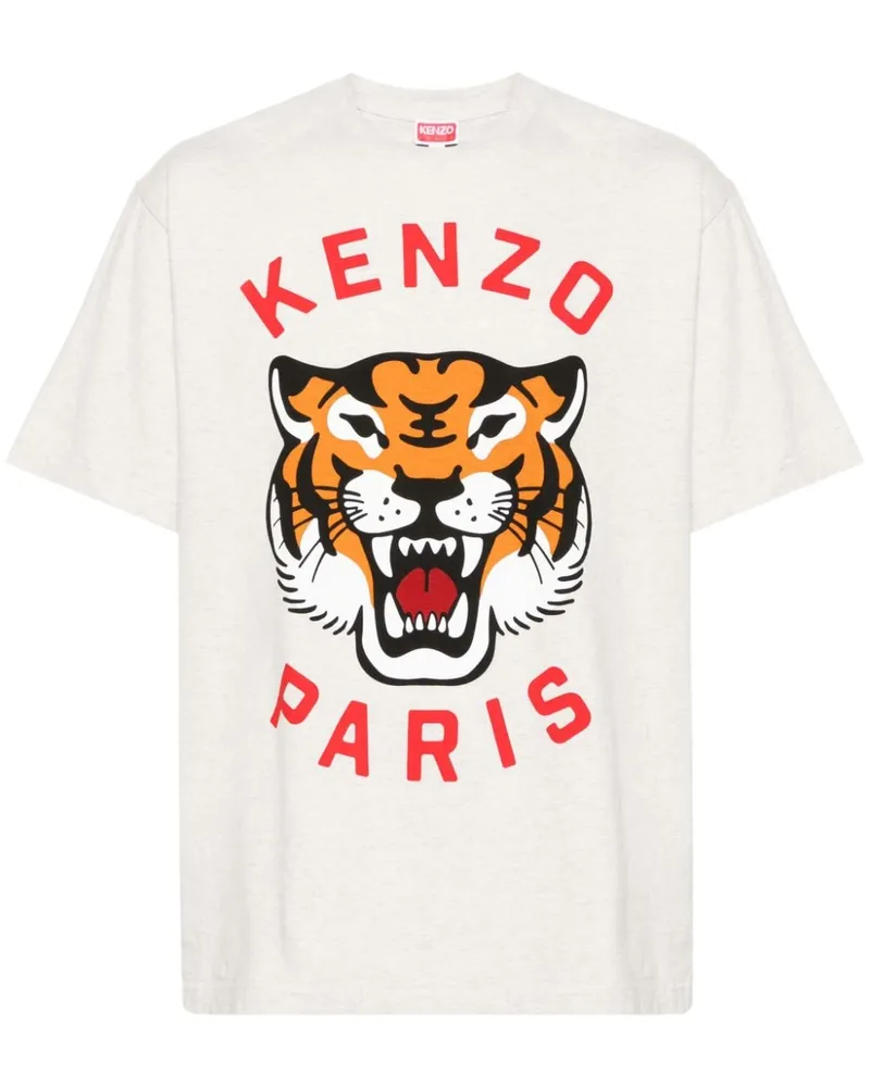 Kenzo Lucky Tiger Baumwoll-T-Shirt Grey