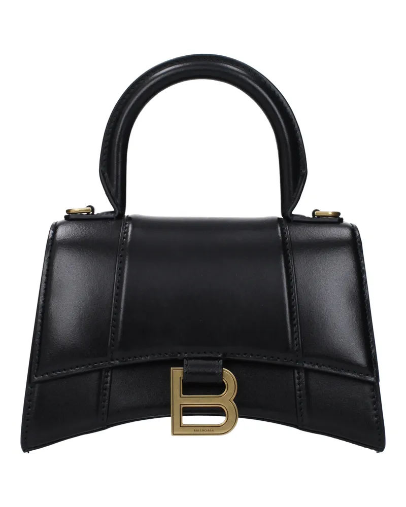 Balenciaga Handtaschen Sandglas Frauen Leder schwarz -