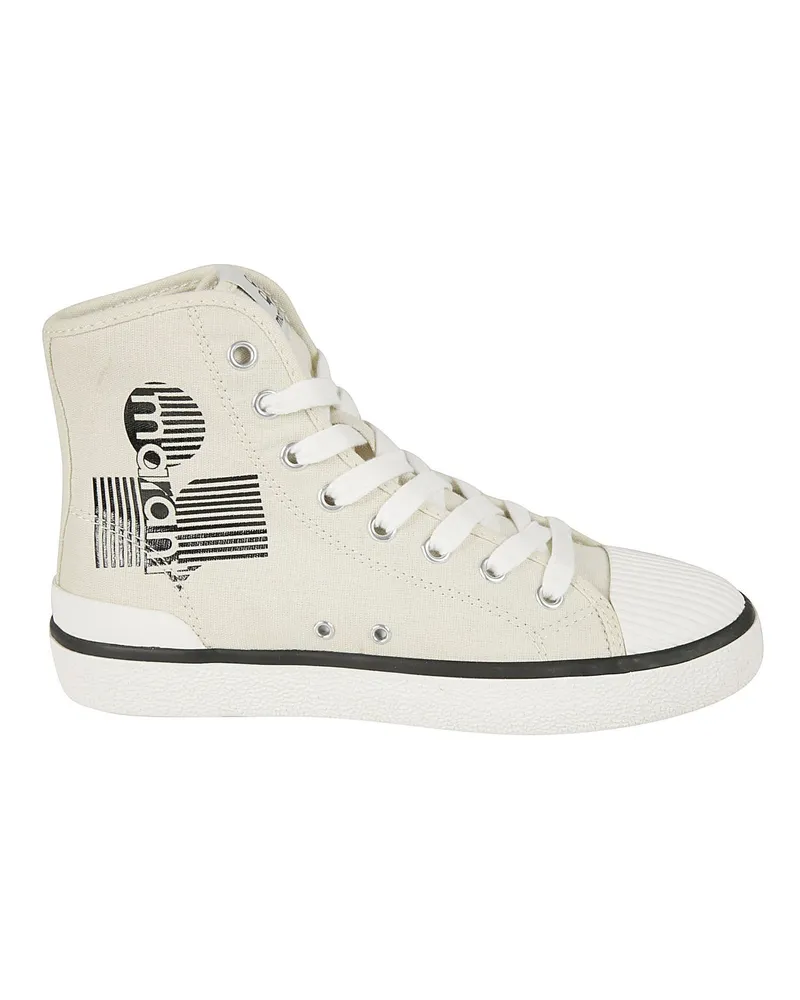Isabel Marant Logo Canvas -Turnschuhe Beige
