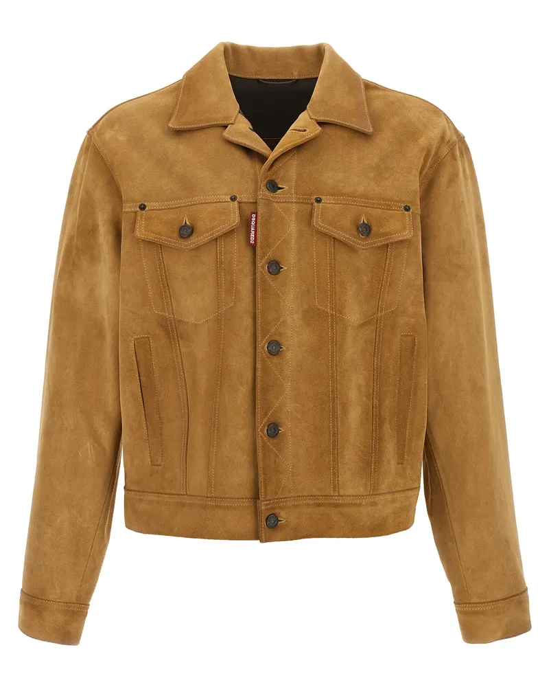 Dsquared2 Rind Jean' Jacke Beige