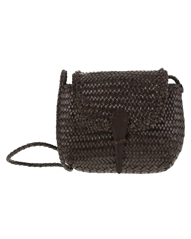 Dragon Mini City Bag gewebte Ledertasche Dark