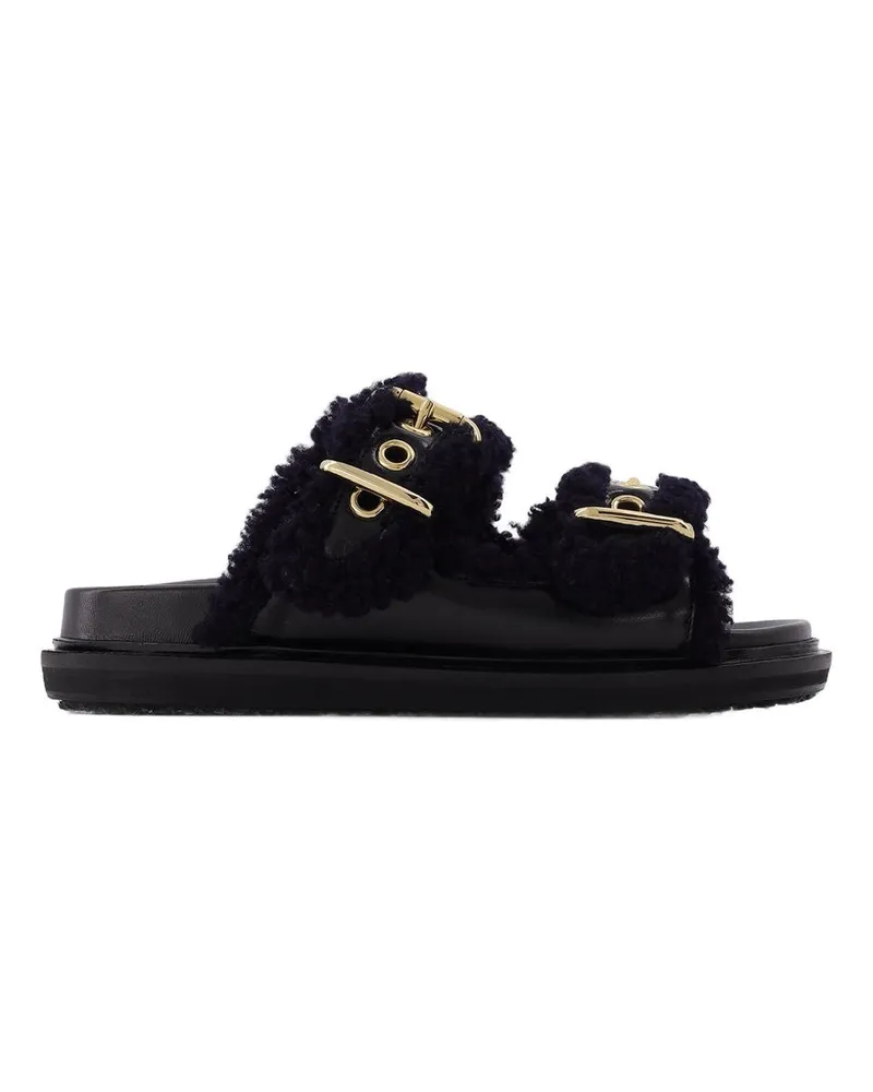 Marni Fussbett rutscht in schwarzes Leder Black