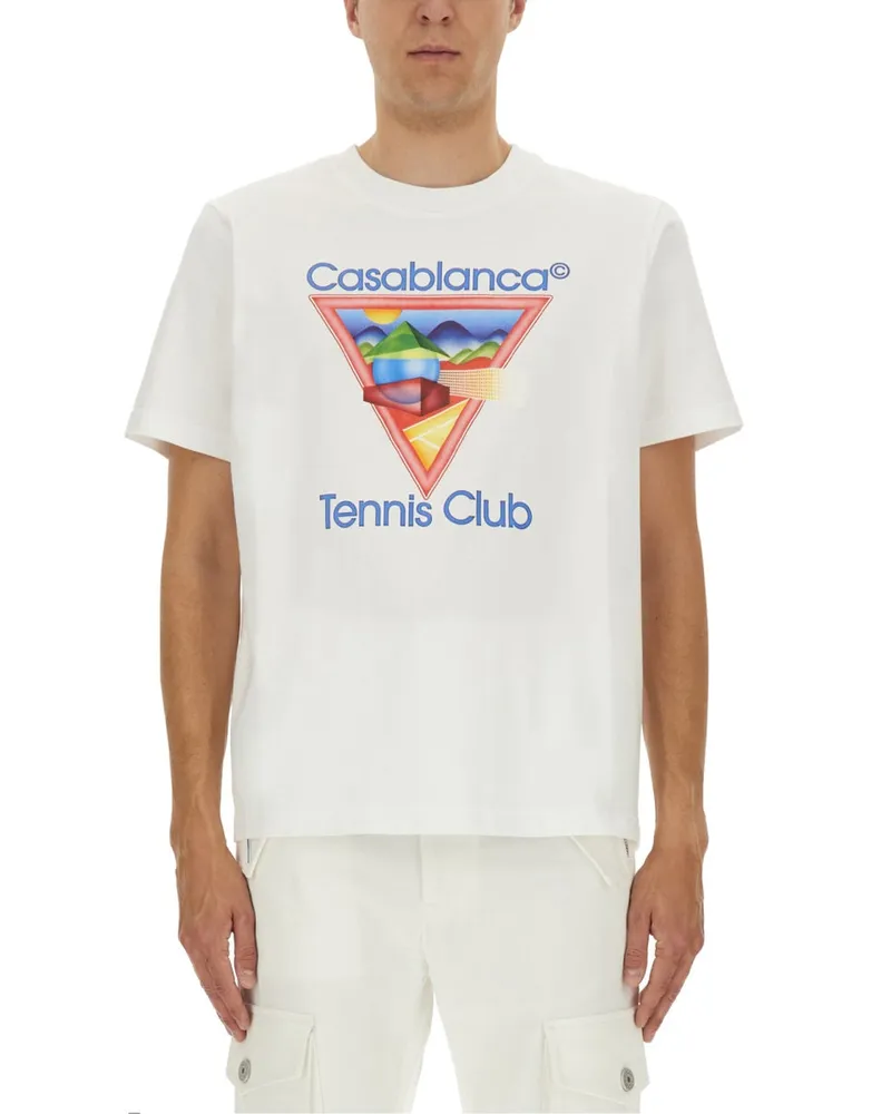 Casablanca Paris T -Shirt mit Druck Multicolour