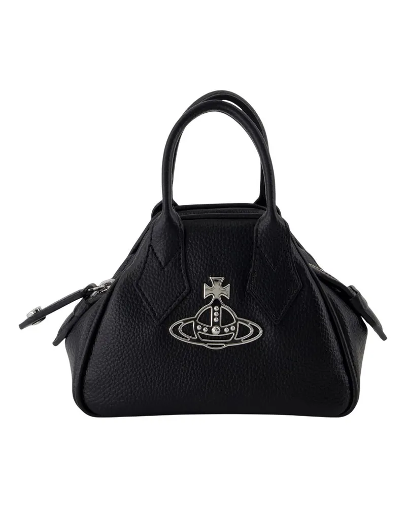 Vivienne Westwood Mini Yasmine Geldbörse  Leder schwarz Schwarz