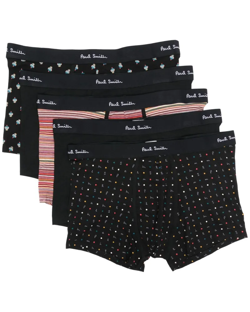 Paul Smith Logo Boxer 5 Pack Black