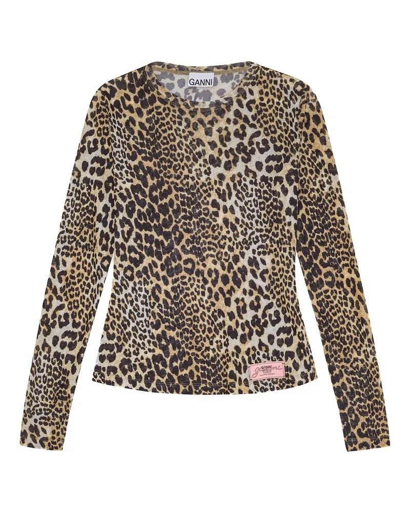 Ganni Top Brown Brown