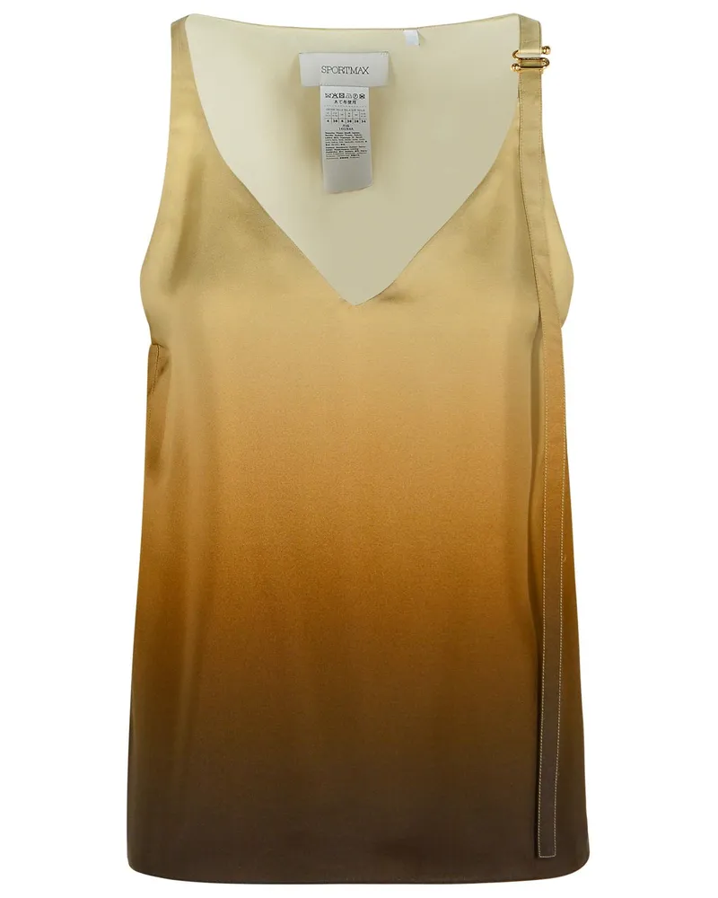 SPORTMAX Alcuno' beige Gradient Seidenoberteil Beige