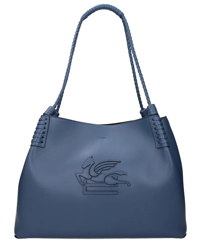Etro Damen's Umhängetaschen Blau/Zuckerpapierleder -