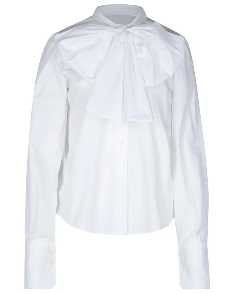Patou Ascot' weiße Baumwollbluse White