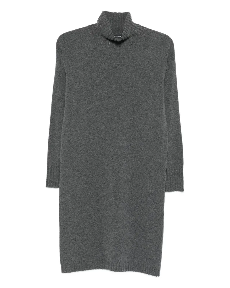 Fabiana Filippi Wolle kurzes Kleid Grey