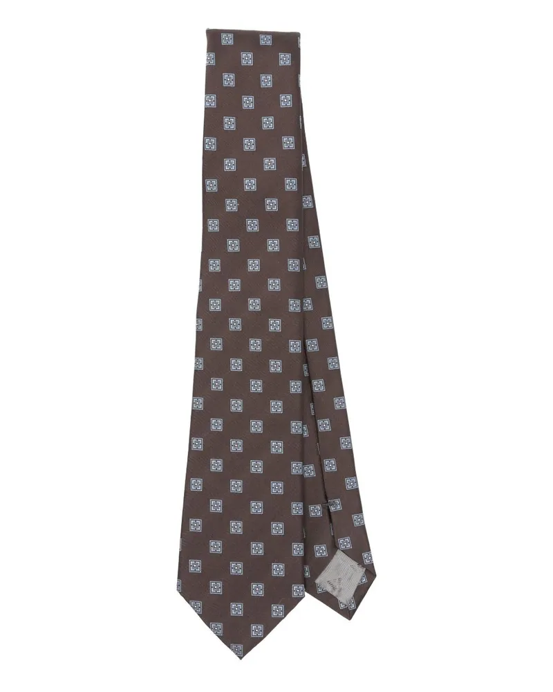 Emporio Armani Seidenkrawatte Brown