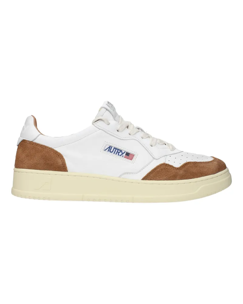 AUTRY Herrens Sneakers Weiß/Karamellleder -