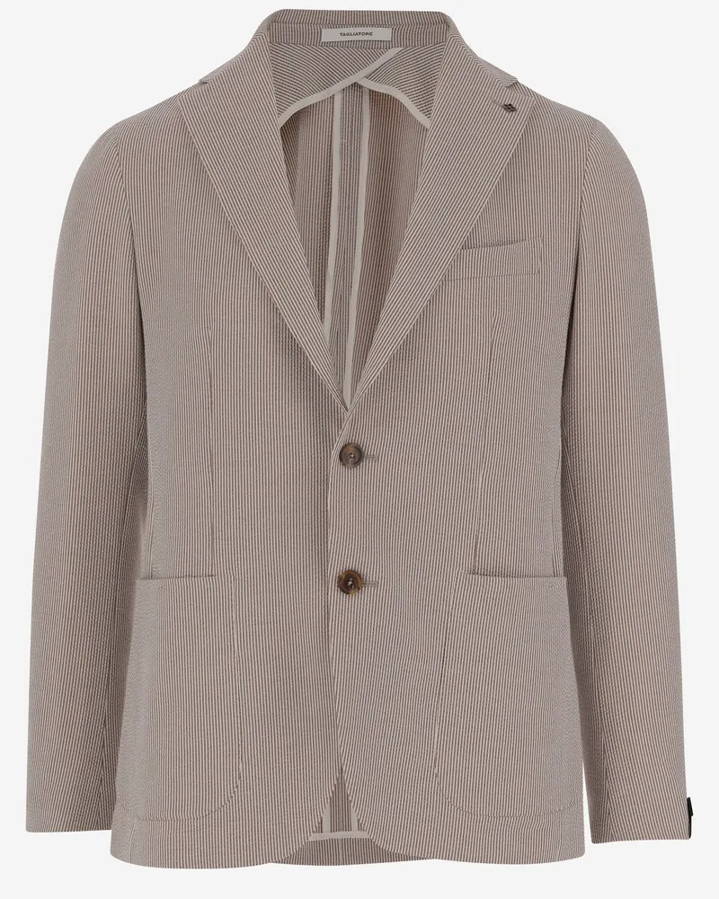 Tagliatore Stretch -Baumwolljacke Beige