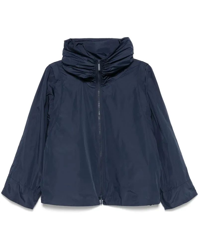 Emporio Armani mit Kapuze -Blouson -Jacke Blue