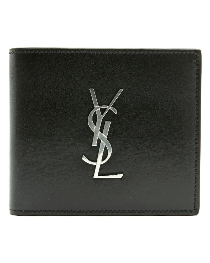 Saint Laurent Logo Brieftasche Schwarz