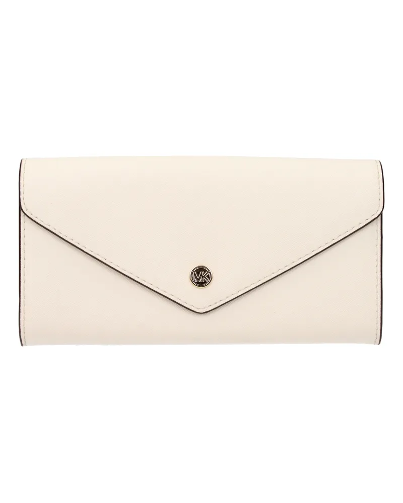 Michael Kors Damens Geldbörse aus beigem/hellcremefarbenem Leder -
