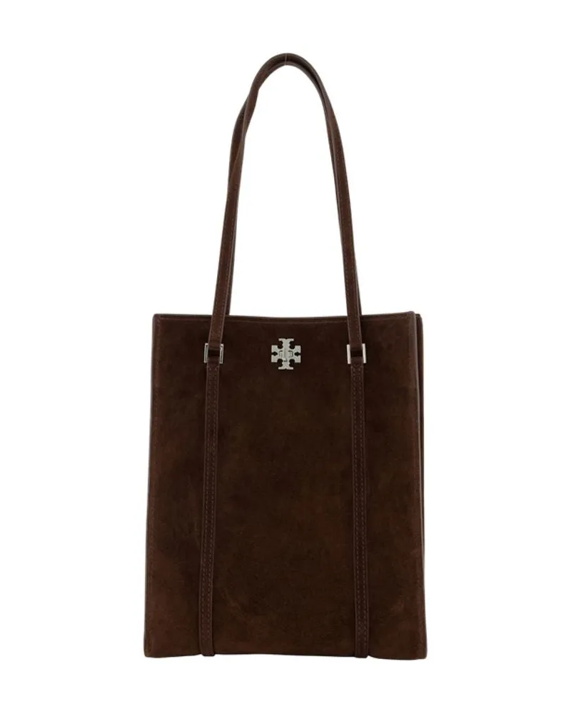Tory Burch Turnlock Small Shopper Bag e Leder braun Braun