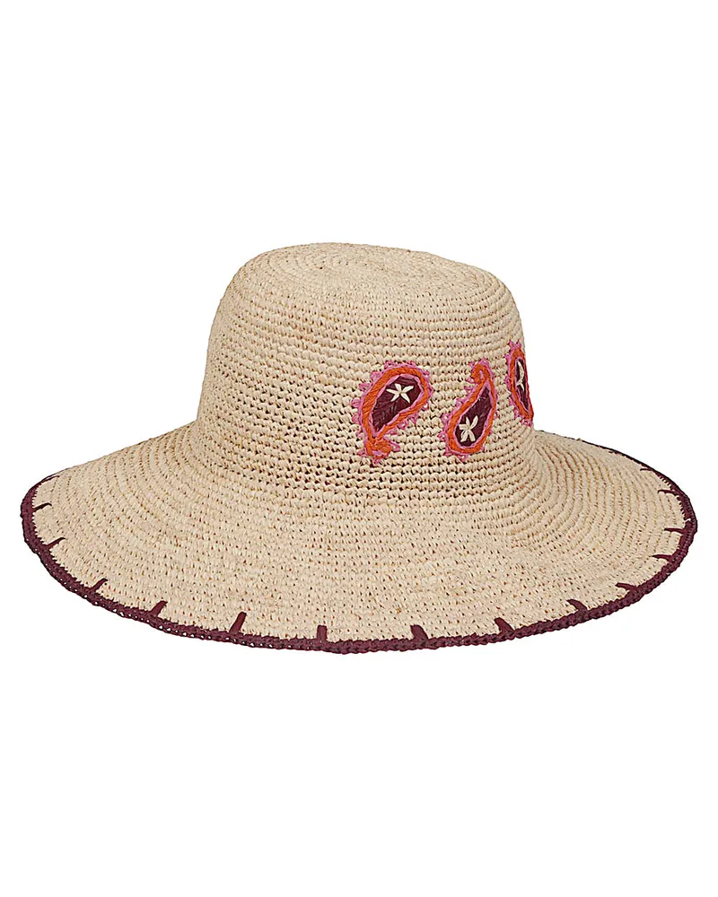 Paul Smith Paisley Strohhut Beige