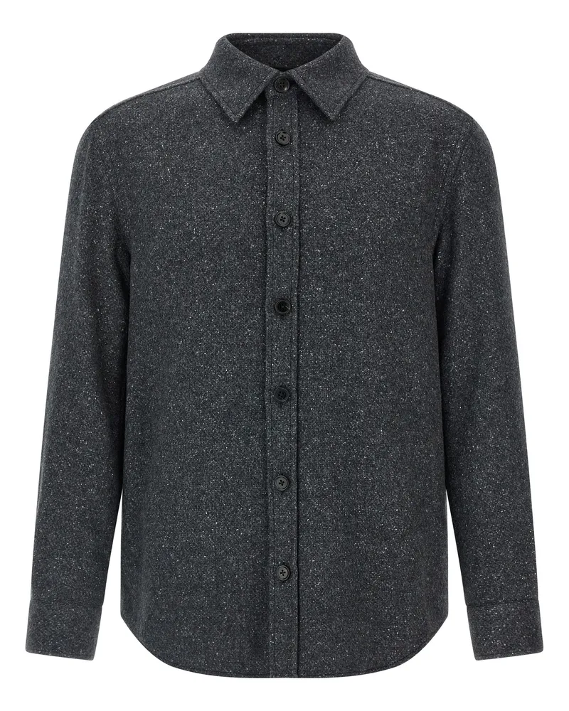 Ermenegildo Zegna Mélange-Overshirt Gray